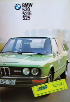 BMW 520 - 525 Modellprogramm 1973 Automobilprospekt (10309)